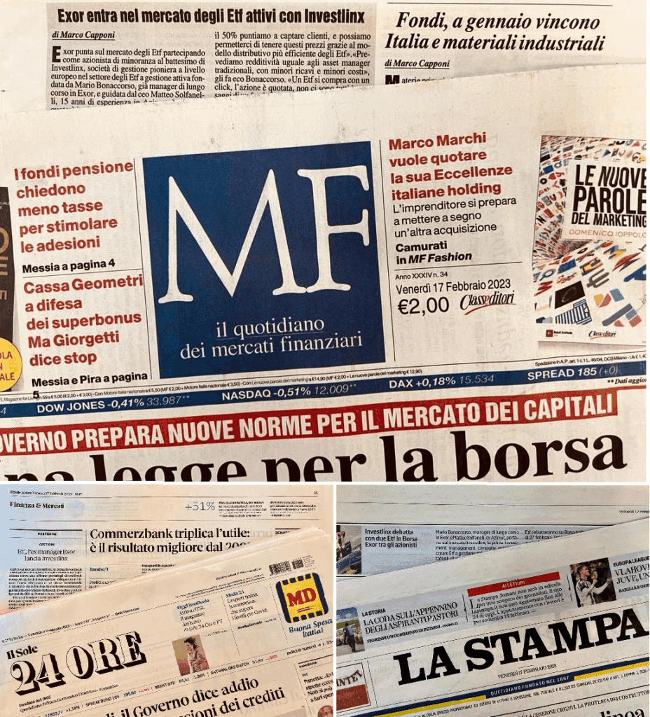 Copertura stampa sulla quotazione degli ETF di Investlinx su Borsa